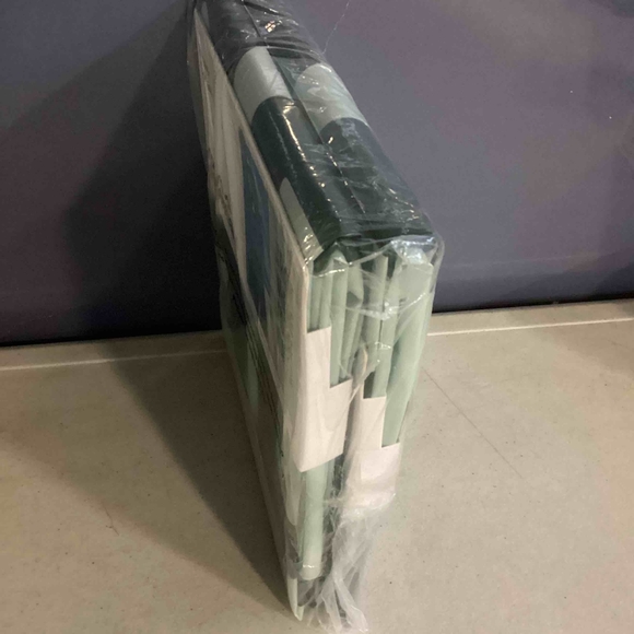 'You Are Right Where You Are Meant to Be' PEVA Shower Curtain Light Mint Green - Picture 2 of 3